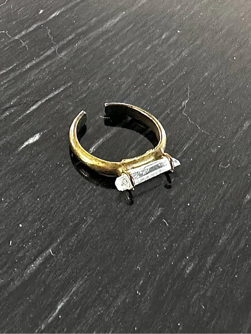 Sorrelli Gold-tone Ring with Clear Crystal Accent